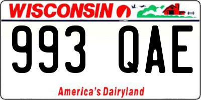 WI license plate 993QAE