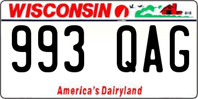 WI license plate 993QAG