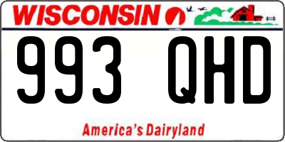 WI license plate 993QHD