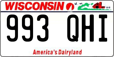 WI license plate 993QHI