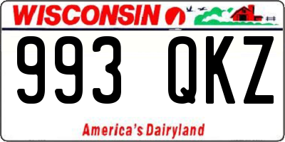 WI license plate 993QKZ