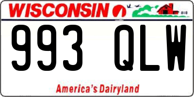 WI license plate 993QLW