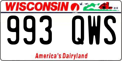 WI license plate 993QWS