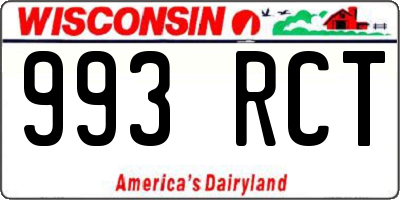 WI license plate 993RCT