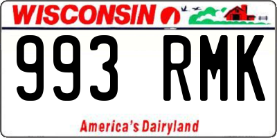 WI license plate 993RMK