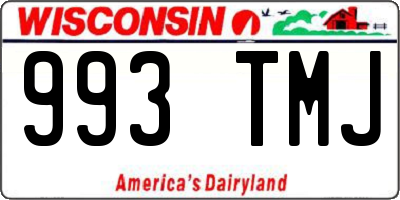 WI license plate 993TMJ