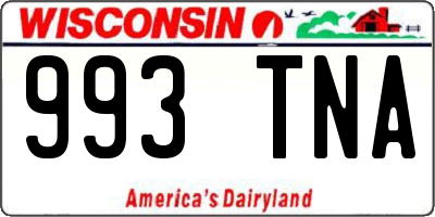 WI license plate 993TNA