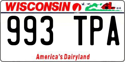 WI license plate 993TPA