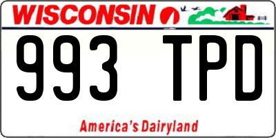 WI license plate 993TPD
