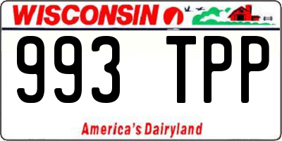 WI license plate 993TPP