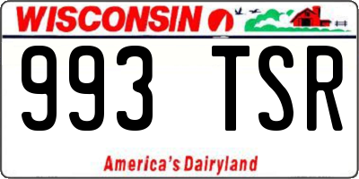 WI license plate 993TSR