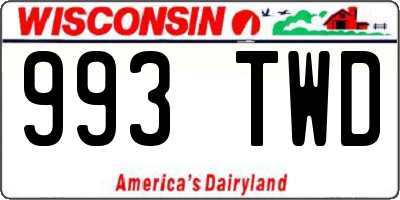 WI license plate 993TWD