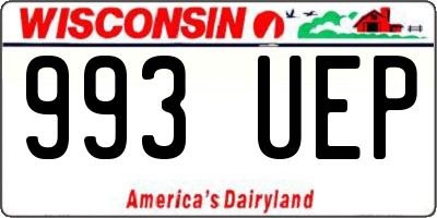 WI license plate 993UEP