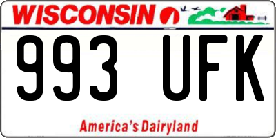 WI license plate 993UFK