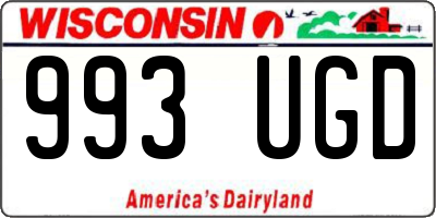 WI license plate 993UGD