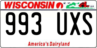 WI license plate 993UXS