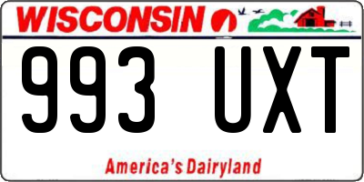 WI license plate 993UXT