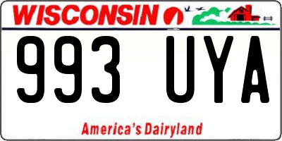 WI license plate 993UYA