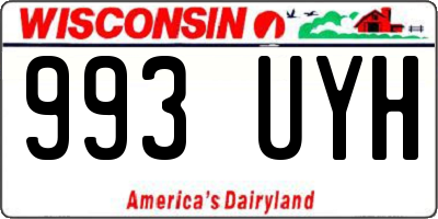 WI license plate 993UYH
