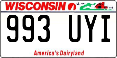 WI license plate 993UYI