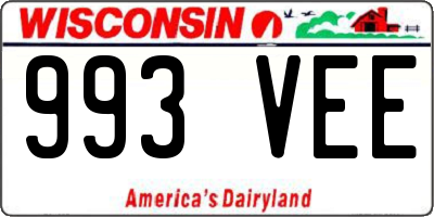 WI license plate 993VEE