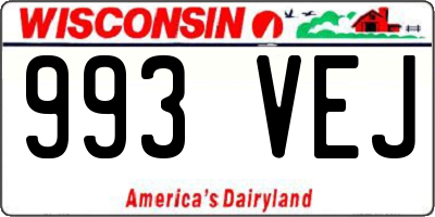 WI license plate 993VEJ
