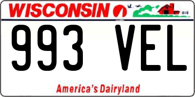 WI license plate 993VEL