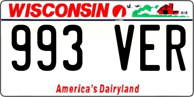 WI license plate 993VER