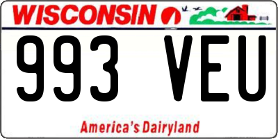 WI license plate 993VEU