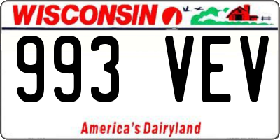 WI license plate 993VEV