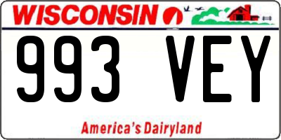 WI license plate 993VEY
