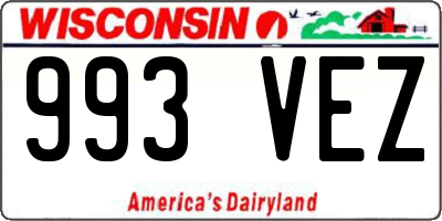WI license plate 993VEZ