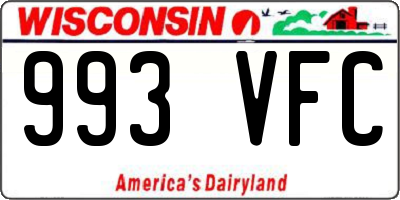WI license plate 993VFC