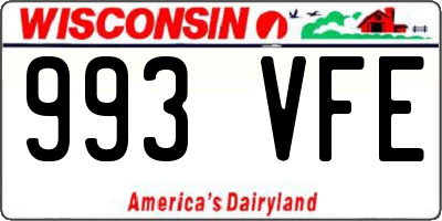 WI license plate 993VFE