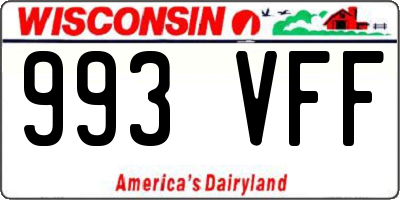 WI license plate 993VFF