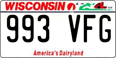 WI license plate 993VFG