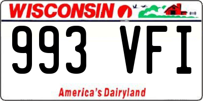 WI license plate 993VFI