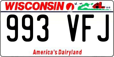 WI license plate 993VFJ