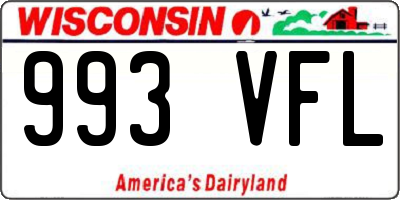 WI license plate 993VFL