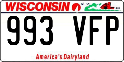 WI license plate 993VFP