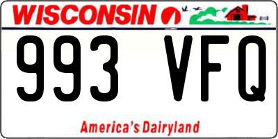 WI license plate 993VFQ