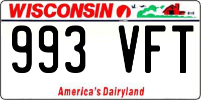 WI license plate 993VFT