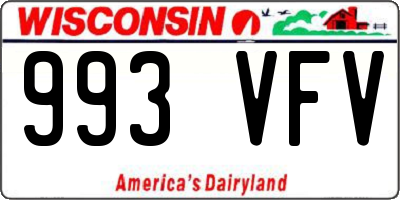 WI license plate 993VFV