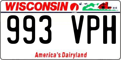 WI license plate 993VPH