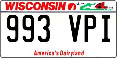 WI license plate 993VPI