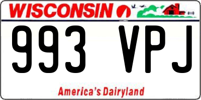 WI license plate 993VPJ