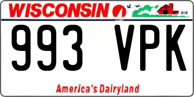 WI license plate 993VPK