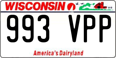 WI license plate 993VPP