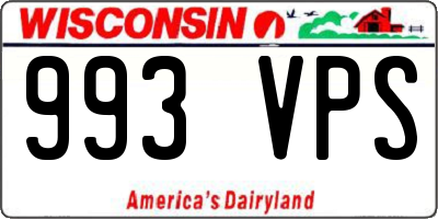 WI license plate 993VPS