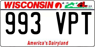 WI license plate 993VPT